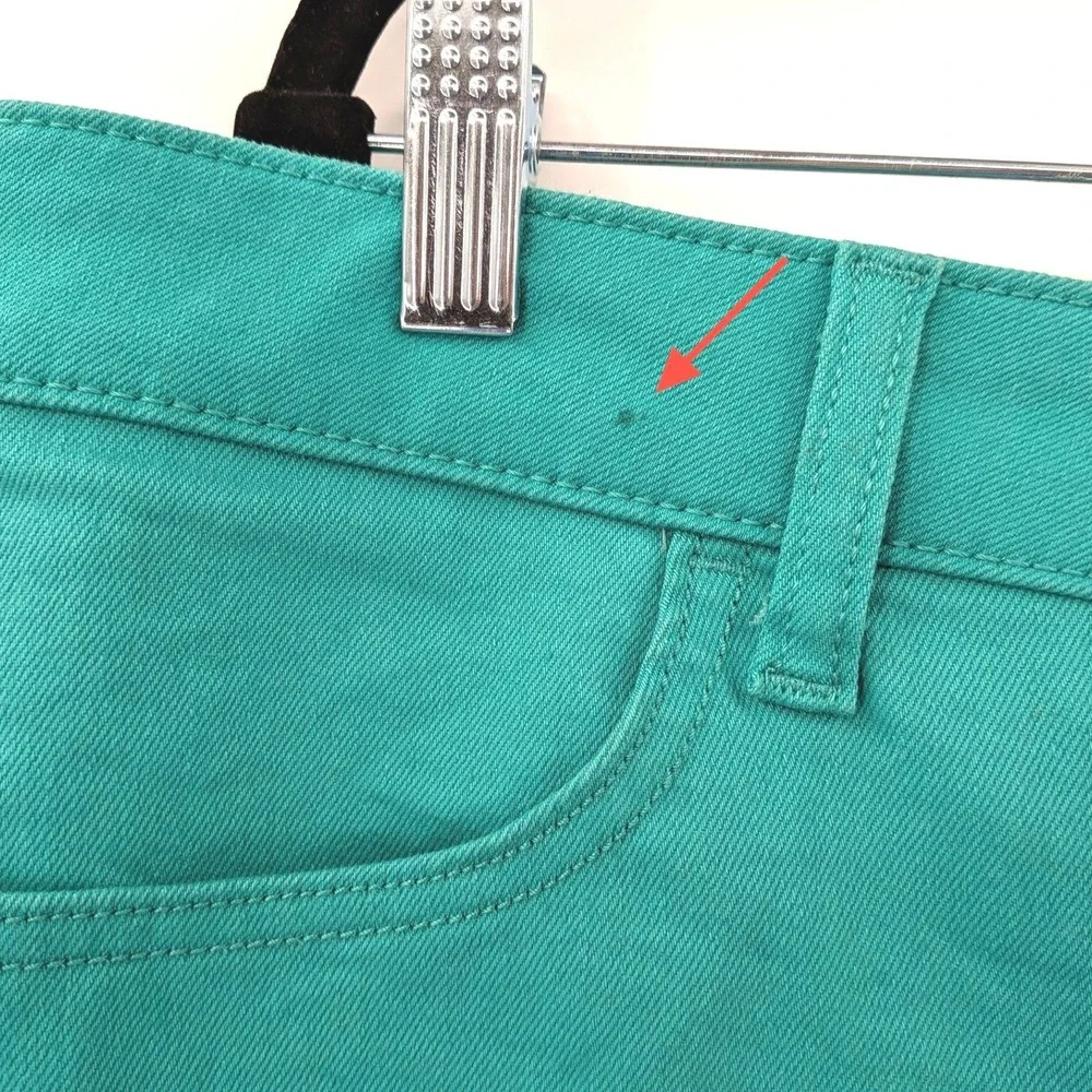 High Rise Denim Shorts Teal Stretch Fitted Casual Old Navy Size‎ 22